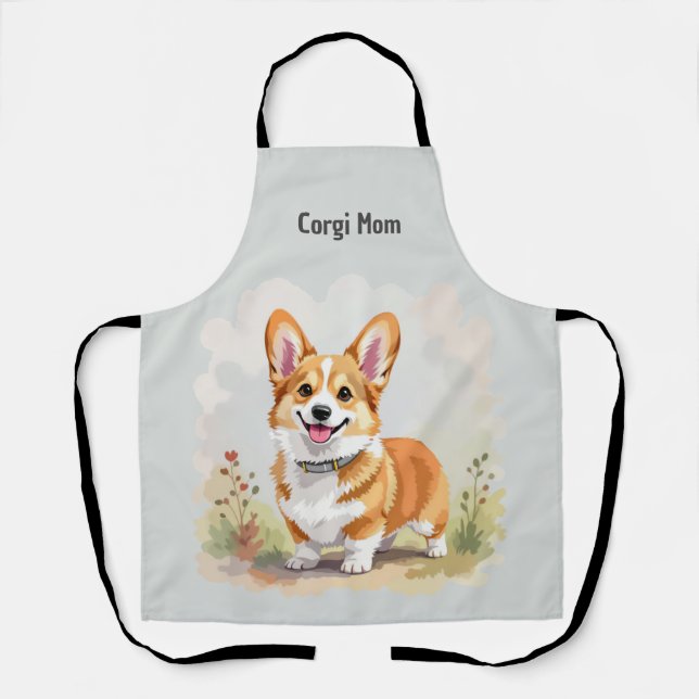 Delantal Cute Red Pembroke Welsh Corgi Dog (Anverso)