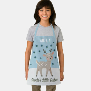 Delantal Cute Reno Coperos Copos de Nieve Pequeño Panadero 