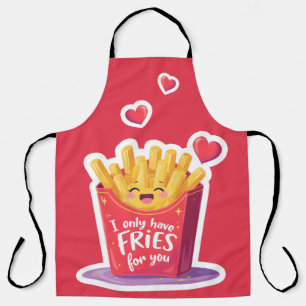 Delantal Cute San Valentín Pun de Papas Fritas Francesas