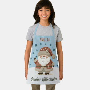 Delantal Cute Santa Snowflakes Santa's Little Baker Niños