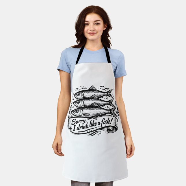 Delantal Cute Sardine Fish Quote T-Shirt (Gastado)