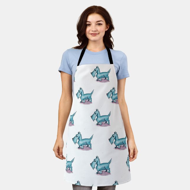Delantal Cute Schnauzer Apron (Gastado)