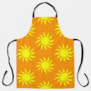 Delantal Cute seamless pattern of sun. Doodle hand drawn st