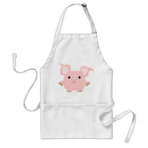 Delantal Cute Shorty Cartoon Pig Apron