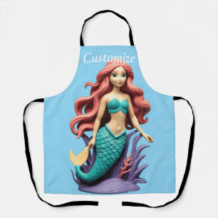 Delantal Cute Sirena Pelirroja Thunder_Cove