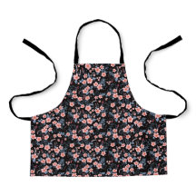 Cute small pink floral with black background