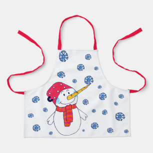 Delantal Cute Snowman dibujando niños de invierno