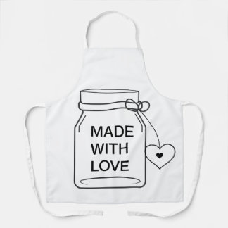 Delantal Cute Tarro de Mason Hecho con Amor Cocina