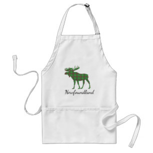 Delantal Cute Tartán moose Newfoundland apron