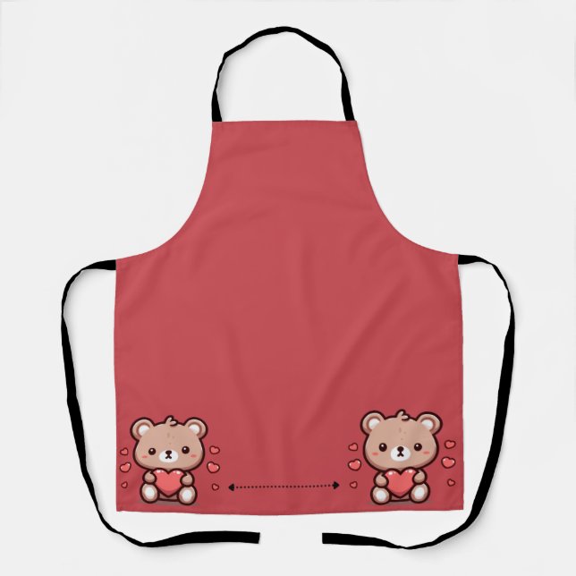 Delantal Cute Teddy Bear All-Over Print Apron – Sweet Kitch (Anverso)
