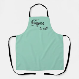 Delantal Cute Time to Eat Thyme Spice Pun