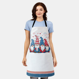 Delantal Cute USA Gnomos americanos Dibujos animados-68123