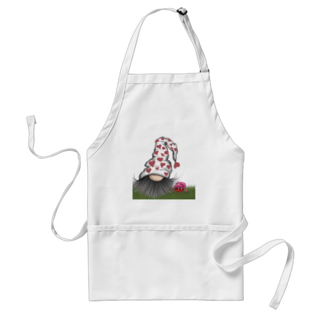 Delantal Cute Valentine Gnome (Frente)
