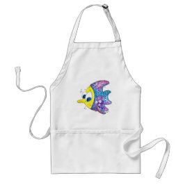 Delantal Cute Whimsical Colorous Fish