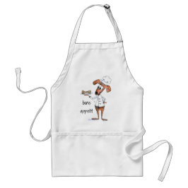 Delantal Cute Whimsical Dog Chef