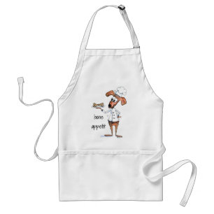 Delantal Cute Whimsical Dog Chef