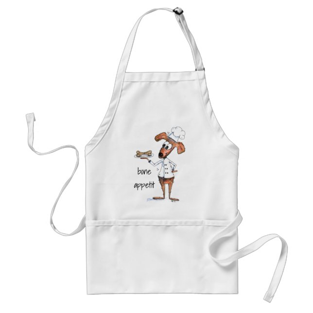 Delantal Cute Whimsical Dog Chef (Frente)
