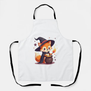 Delantal Cute Witch Fox � Camiseta Mágica de Animal de Hall