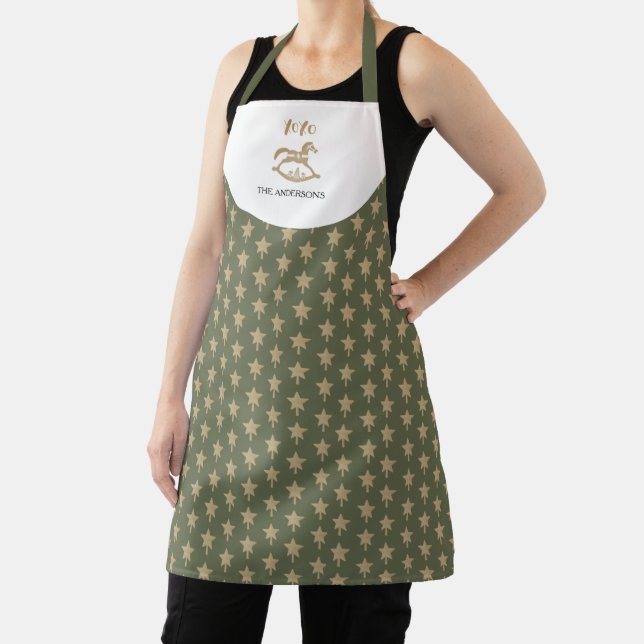 Delantal Cute Wooden Rocking Horse (in situ)