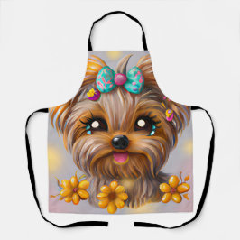 Delantal Cute Yorkie Kawaii Puppy
