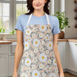 Delantal Cuto De Engranaje Y Daisía Floral Blanca<br><div class="desc">Cubierta De Engranaje Y Apron De Daisy Floral Blanco</div>