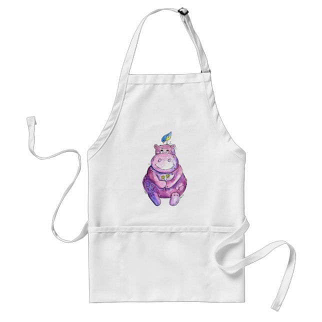Delantal Cuto Whimsical Purple Hippo (Frente)