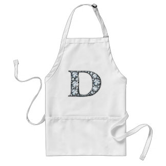 Delantal "D" Diamond Bling Apron