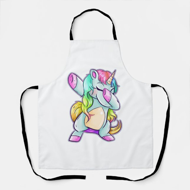 Delantal Dab Dabbing Unicorn (Anverso)