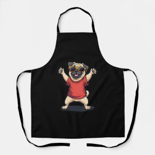 Delantal Dab divertido Pug perro mascotas baile animal cach