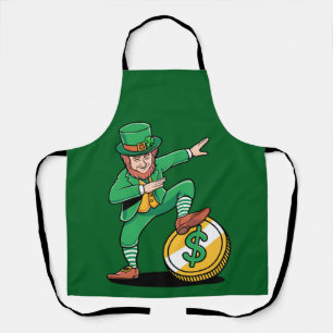 Delantal Dabbing Duende Divertido Día de San Patricio