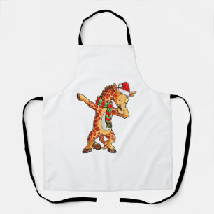 Delantal Dabbing Giraffe Santa T Navidades de camisetas niñ