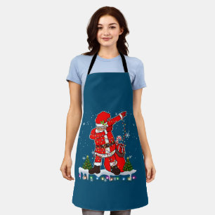 Delantal Dabbing Santa Christmas Enfoca al niño de regalos