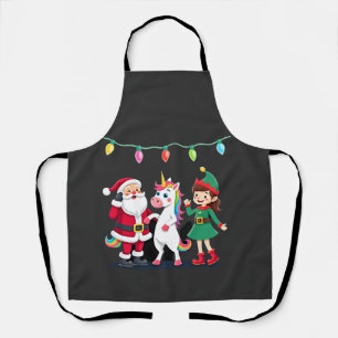 Delantal Dabbing Santa Elfo Unicornio Navidad Niños Chicos