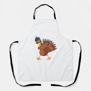 Delantal Dabbing Turkey Shirt Acción de Gracias niños hombr