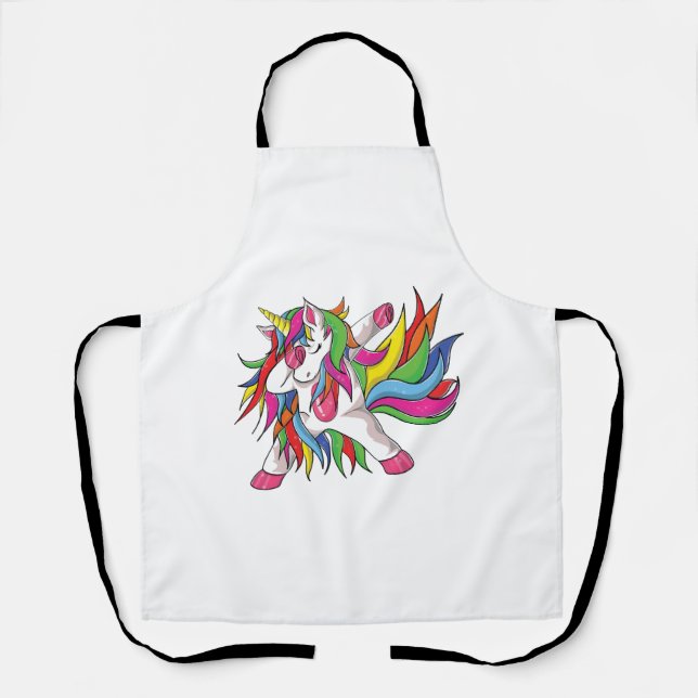 Delantal Dabbing Unicorn y Unicorn Dab (Anverso)