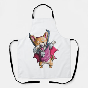 Delantal Dabbing Vampiro Corgi Lindo Corgi Divertido Hallow