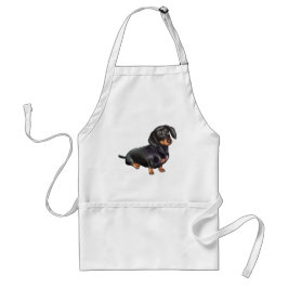 Delantal Dachshund (A) - Negro y Canela