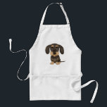 Delantal Dachshund de cabello alambrado| Perro de caricatur<br><div class="desc">Un divertido delantal de barbacoa para los amantes del Dachshund. Teckel de jabalí y color canela. Visita el Doodle World de Jenn para más accesorios para el hogar y la oficina con este divertido perro y los diseños de perro más originales.</div>