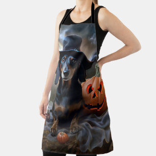 Delantal Dachshund Halloween Scary