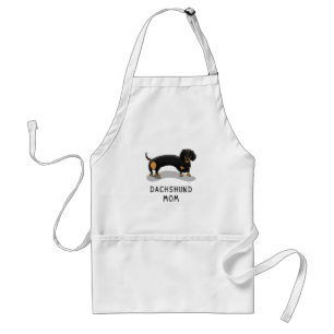 Delantal Dachshund Mom (S black & tan) - Cute dog Mom