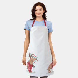 Delantal Dachshund Navidades Perro Acogedor suéter con luce