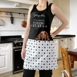 Delantal Dachshund Perro Paw Imprimir Personalizado blanco 