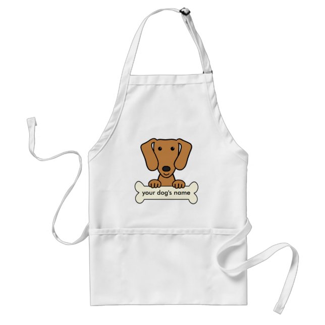 Delantal Dachshund personalizado (Frente)