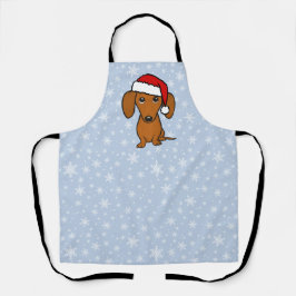 Delantal Dachshund Santa Cute Navidades Wiener Dog Holiday