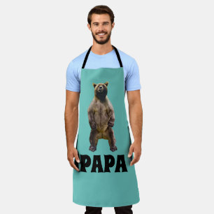 DELANTAL DAD GRIZZLY BEAR PAPA FUNNY GRILLOUT APRON