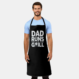 Delantal Dad Runs the Grill BBQ