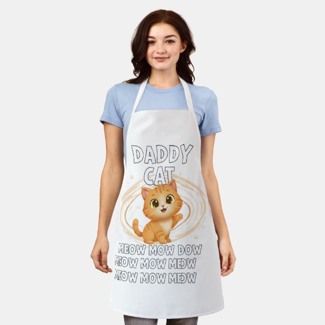 Delantal Daddy Cat Meow Spiral - Apron (Gastado)