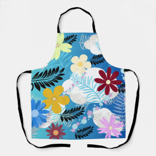 Delantal Daisies Cute coloridos Fermones Burbujas Patrón de