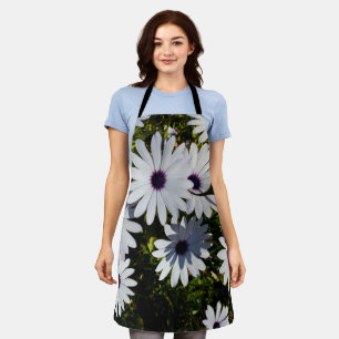 Delantal Daisitas Africanas Blancas En Bloom, Apron Imprés 