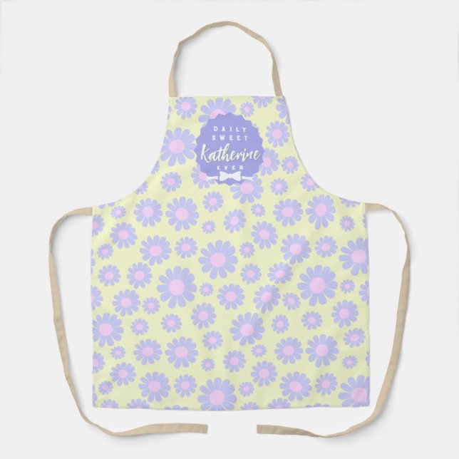 Delantal Daisy Baby Yellow Pink (Anverso)